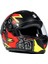 ZS-811A Al-31 Mat Red Fluo Yellow Motosiklet Kapalı Kask 2