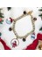 Göksunun Izi Altın Kaplama Çelik Zincir Noel Temalı Kardan Adam ve Ay Figürlü Charm Bileklik 2