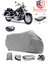 Suzuki Vl 1500 Intruder Arka Çanta Uyumlu (Gri) Motorsiket Brandası Motor Örtüsü Çadır Su Geçirmez Motosiklet Kılıfı Motor Brandası 1