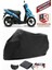 Suzuki Address 110 Siyah Motorsiket Brandası Motor Örtüsü Çadır Su Geçirmez Motosiklet Kılıfı Motor Brandası 1
