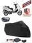 Mondial 250 Jet Max Siyah Arka Çanta Uyumlu Motorsiket Brandası Motor Örtüsü Çadır Su Geçirmez Motosiklet Kılıfı Motor Brandası 1