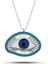 Gümüş Mavi Göz Koruyucu Kadın Kolye 1
