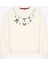 Kadın Charm Aksesuarlı Oversize Sweatshirt Ekru 1