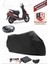 Honda Activa 100 Siyah Arka Çanta Uyumlu Motorsiket Brandası Motor Örtüsü Çadır Su Geçirmez Motosiklet Kılıfı Motor Brandası 1