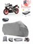 Aprilia Tuono 125 Arka Çanta Uyumlu (Gri) Motorsiket Brandası Motor Örtüsü Çadır Su Geçirmez Motosiklet Kılıfı Motor Brandası 1