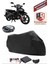 Stmax Mega 50 Siyah Arka Çanta Uyumlu Motorsiket Brandası Motor Örtüsü Çadır Su Geçirmez Motosiklet Kılıfı Motor Brandası 1