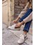 Samsa Kadin Beyaz Gercek Deri Yıldız Detay Sneaker 4