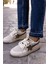 Samsa Kadin Beyaz Gercek Deri Yıldız Detay Sneaker 8