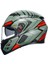 Motosiklet Kaskı K3 Mplk Decept Mat Blk Green Red 5