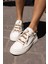 Donald Kadın Beyaz Bagcık Taş Detay Sneaker 3