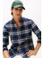 Erkek Hero Regular Fit Ekose Desenli Flanel Gömlek - Lacivert 4