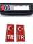 Hyundai I20 Uyumlu Tr Plaka Folyo Sticker 2'li - Türkiye Plaka Pleksi Kabartma Sticker (2 Adet) 1
