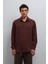 Bordo Teknik Regular Fit Erkek Gömlek 1