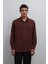 Bordo Teknik Regular Fit Erkek Gömlek 2
