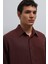 Bordo Teknik Regular Fit Erkek Gömlek 6