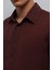 Bordo Teknik Regular Fit Erkek Gömlek 7