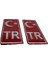 Rover Tourer Uyumlu Tr Plaka Folyo Sticker 2'li - Türkiye Plaka Pleksi Kabartma Sticker (2 Adet) 2