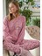 Kadın Termal Uzun Kol Pijama Takımı 30021 Pembe 2