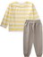 Çizgili Uzun Kollu T-Shırt Takım 2-12 Yaş Bej Sarı Çizgili 2