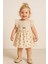 Kız Bebek Vintage Zarif Dantel Yaka Detaylı Çiçek Desenli Elbise Yazlık Şık Model 3-6-9-12-18-24AY 1