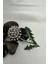Yeşil Yaprak Detay Taşlı Çiçek Motif Broş (6cm) 5