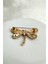 Altın Rengi Çok Taşlı Pembe Renk Detay Yusufçuk Broş (4cm) 3