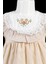 Çiçek Nakışlı Dantel Detaylı Elbise 0-2 Yaş Kendinden Desenli Kumaş 6