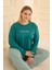 Kadın Milan Battal Bisiklet Yaka Pijama Takım | Petrol 50802-2424 3