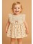 Kız Bebek Vintage Zarif Dantel Yaka Detaylı Çiçek Desenli Elbise Yazlık Şık Model 3-6-9-12-18-24AY 1