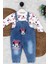 1-4yaş Kız Çocuk Minnie Mouse Badili Baskılı Kot Salopet Tulum 2li Takım Ayarlanabilir Askılı 1
