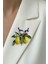 Sarı Limon ve Yaprak Detay Kuşlar Broş (4cm) 1