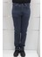 Fistan Store Erkek Koyu Mavi Yüksek Bel Rahat Kesim Boru Paça Jean Pantolon 1