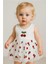 Kirazlı Desenli Tüllü Elbise Üstü Fitilli Kolsuz Yazlık Alttan Çıtçıtlı Bodyli Kız Çocuk 1