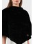 Shaida Comfort Fit Bisiklet Yaka Yumuşak Dokulu Peluş Panço AW5411POL03 Bayan Panço AW5411 POL03 Bla 6