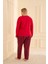 Kadın Milan Battal Bisiklet Yaka Pijama Takım | Kırmızı 50802-2404 2