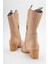 Kaydırmaz Yıldız Desenli Çizme Nude Cilt 4