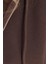 Kadın Slim Fit Dar Kesim Pamuklu Çift Cepli Kapüşonlu Fermuarlı Kahverengi Hırka 5