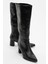 Topuklu Kadın Çizme Siyah Cilt 1