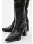 Topuklu Kadın Çizme Siyah Cilt 3