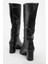 Topuklu Kadın Çizme Siyah Cilt 4