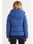 Kadın Regular Fit Klasik Kesim Kapüşonlu Şişme Indigo Mont 7