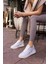 Jacib Kadın Gumus Saten Sneaker 1