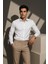 Erkek Beyaz Su ve Leke Itici Nanocare Pamuk Saten Ütü Istemeyen Slim Fit Casual Gömlek 3