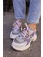 Desire Kadin Gri Lila Geçişli Sneaker 4