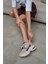 Hanna Kadin Gri Dalgiç Kumaş Detay Gizli Topuk Sneaker 6