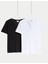 2'li %100 Pamuk V Yaka T-Shirt Seti 11