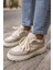 Keddy Kadin Bej Gercek Deri Eva Taban Sneaker 6