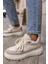 Keddy Kadin Bej Gercek Deri Eva Taban Sneaker 7
