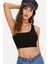Kadın Siyah Tek Omuz Crop Büstiyer 1
