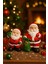 Yılbaşı Christmas 2’li Noel Baba Temalı Yılbaşı Masası Için Dekoratif Biblo Hediye Set 9 cm & 11 Cm 1